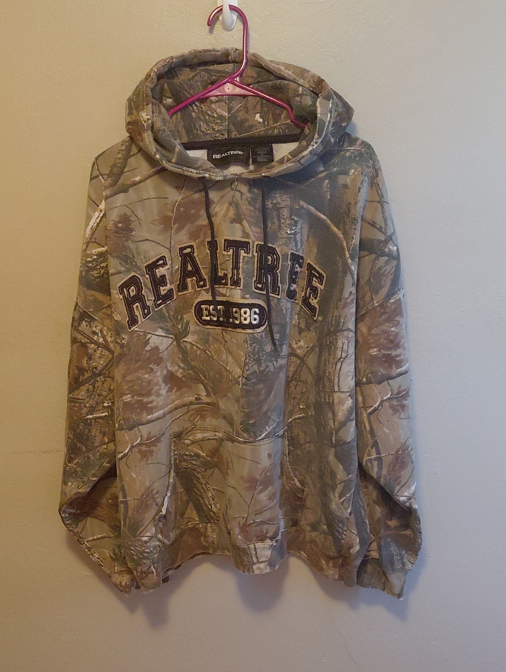 Realtree Camouflage Hooded Sweatshirt in Green and Brown